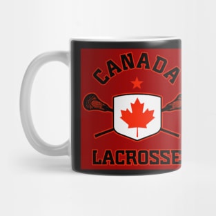 Canada lacrosse red background Mug